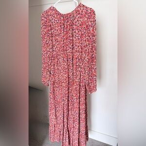 Zara Maxi Floral Long Sleeve Dress